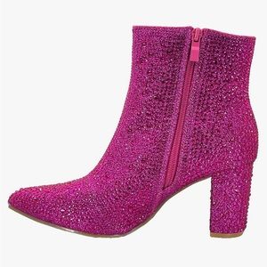 Amazon Rhinestone Medium Heel Ankle Booties